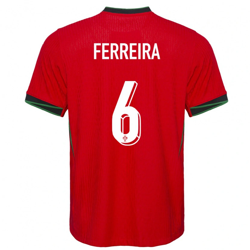 Danxen Kvinnor Portugal Martim Ferreira #6 Röd Hemmatröja Matchtröjor 24-26 Tröjor T-Tröja