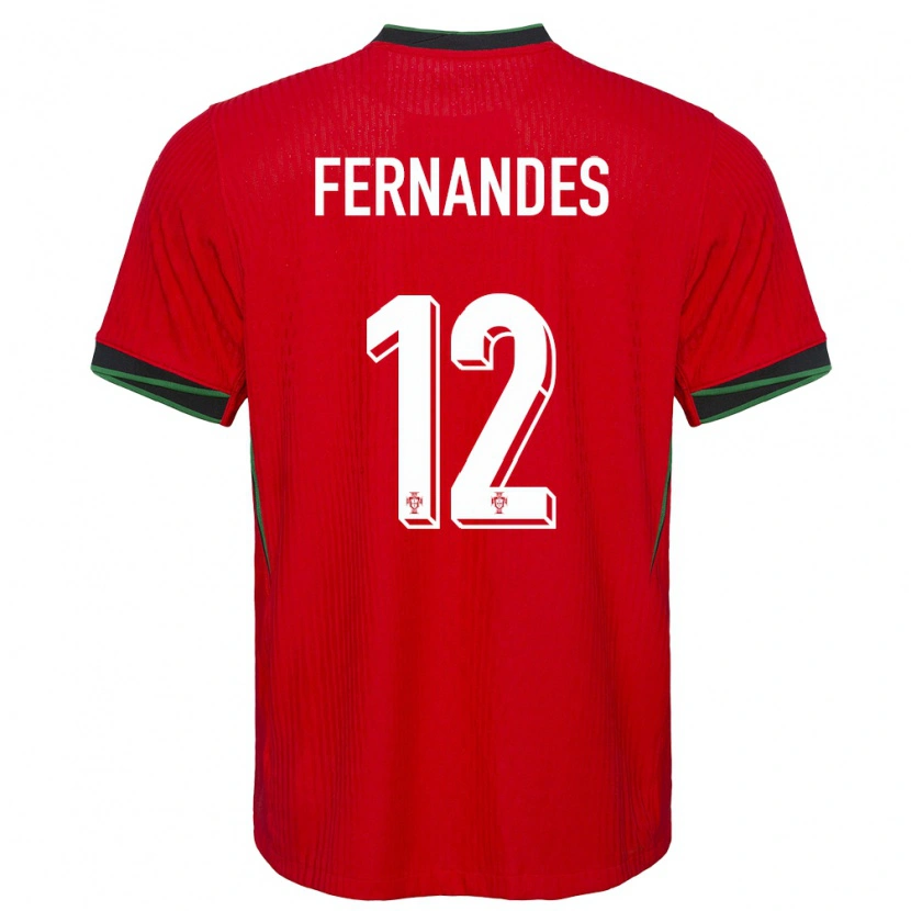 Danxen Kvinnor Portugal Diogo Fernandes #12 Röd Hemmatröja Matchtröjor 24-26 Tröjor T-Tröja