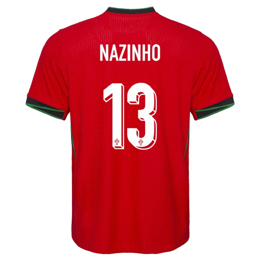 Danxen Kvinnor Portugal Nazinho #13 Röd Hemmatröja Matchtröjor 24-26 Tröjor T-Tröja