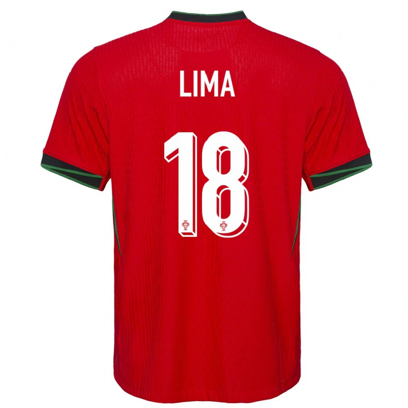 Danxen Kvinnor Portugal Bernardo Lima #18 Röd Hemmatröja Matchtröjor 24-26 Tröjor T-Tröja