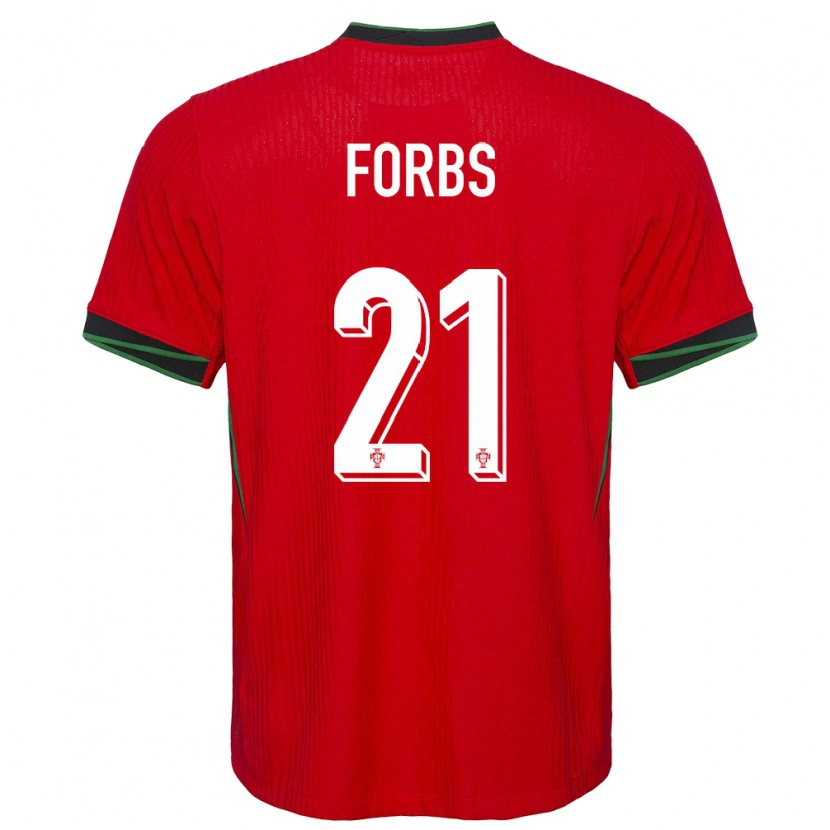 Danxen Kvinnor Portugal Carlos Forbs #21 Röd Hemmatröja Matchtröjor 24-26 Tröjor T-Tröja