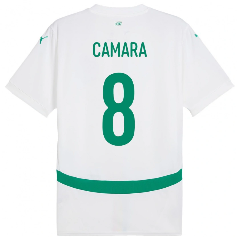 Danxen Kvinnor Senegal Lamine Camara #8 Vit Hemmatröja Matchtröjor 24-26 Tröjor T-Tröja