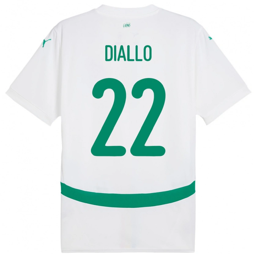 Danxen Kvinnor Senegal Abdou Diallo #22 Vit Hemmatröja Matchtröjor 24-26 Tröjor T-Tröja