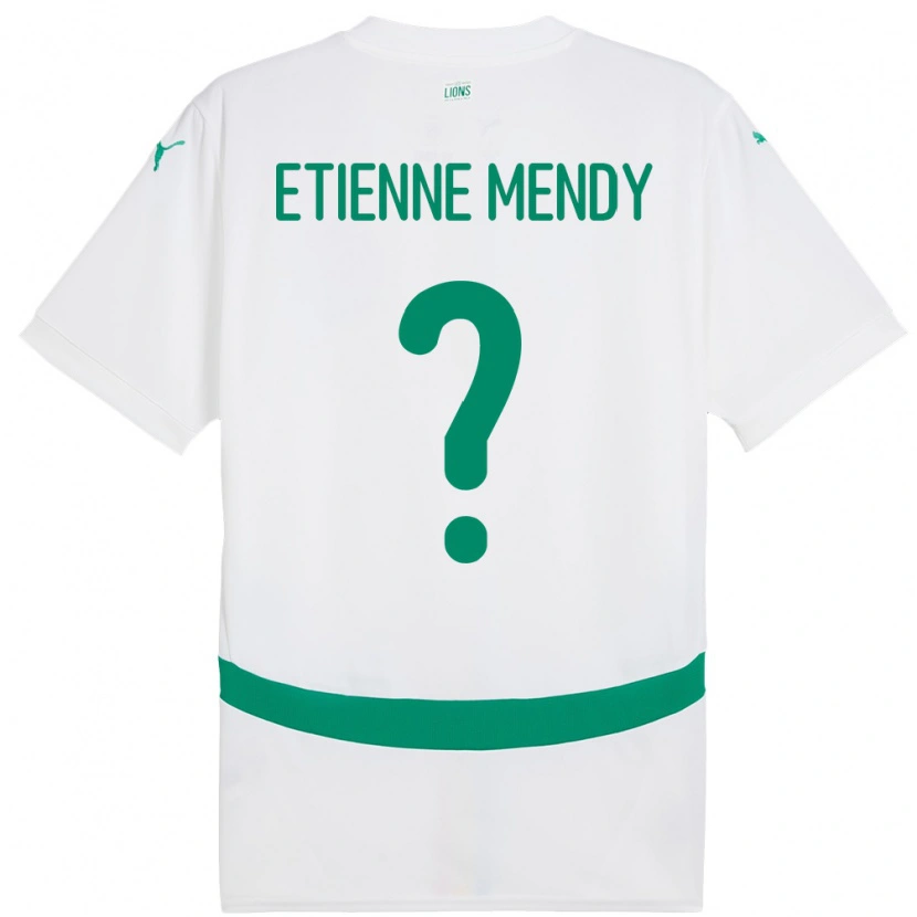 Danxen Kvinnor Senegal Etienne Mendy #0 Vit Hemmatröja Matchtröjor 24-26 Tröjor T-Tröja