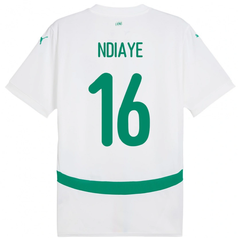 Danxen Kvinnor Senegal Mamour Ndiaye #16 Vit Hemmatröja Matchtröjor 24-26 Tröjor T-Tröja