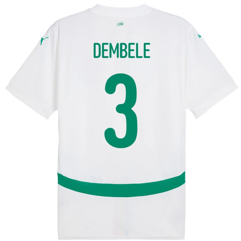 Danxen Kvinnor Senegal Anta Dembele #3 Vit Hemmatröja Matchtröjor 24-26 Tröjor T-Tröja