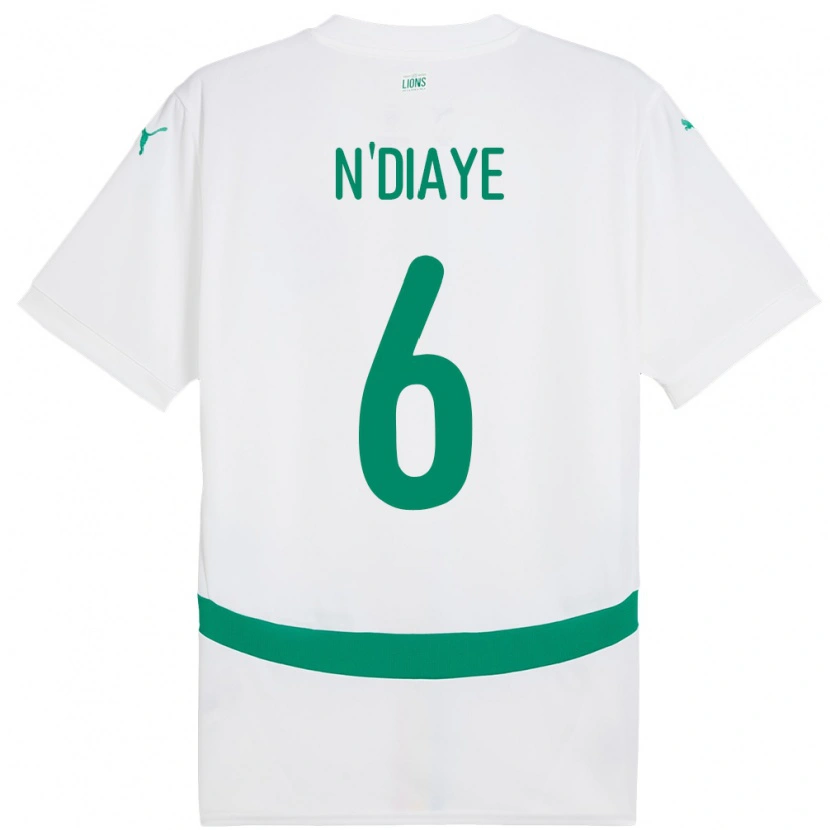 Danxen Kvinnor Senegal Niakhate N Diaye #6 Vit Hemmatröja Matchtröjor 24-26 Tröjor T-Tröja