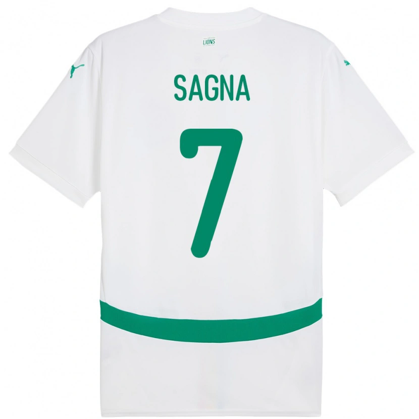 Danxen Kvinnor Senegal Amadou Sagna #7 Vit Hemmatröja Matchtröjor 24-26 Tröjor T-Tröja