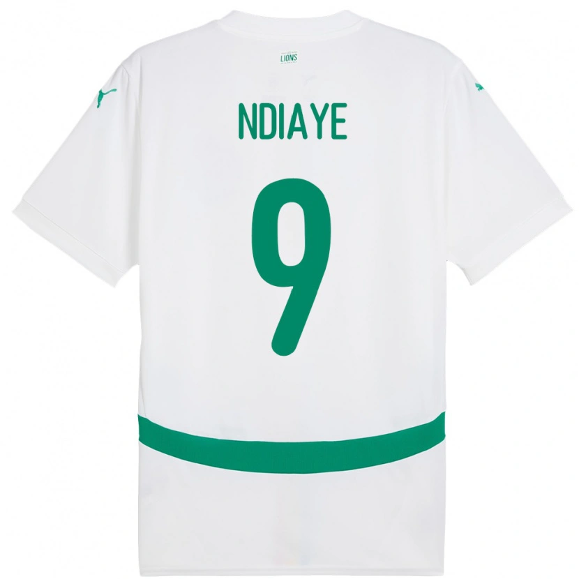 Danxen Kvinnor Senegal Nguenar Ndiaye #9 Vit Hemmatröja Matchtröjor 24-26 Tröjor T-Tröja