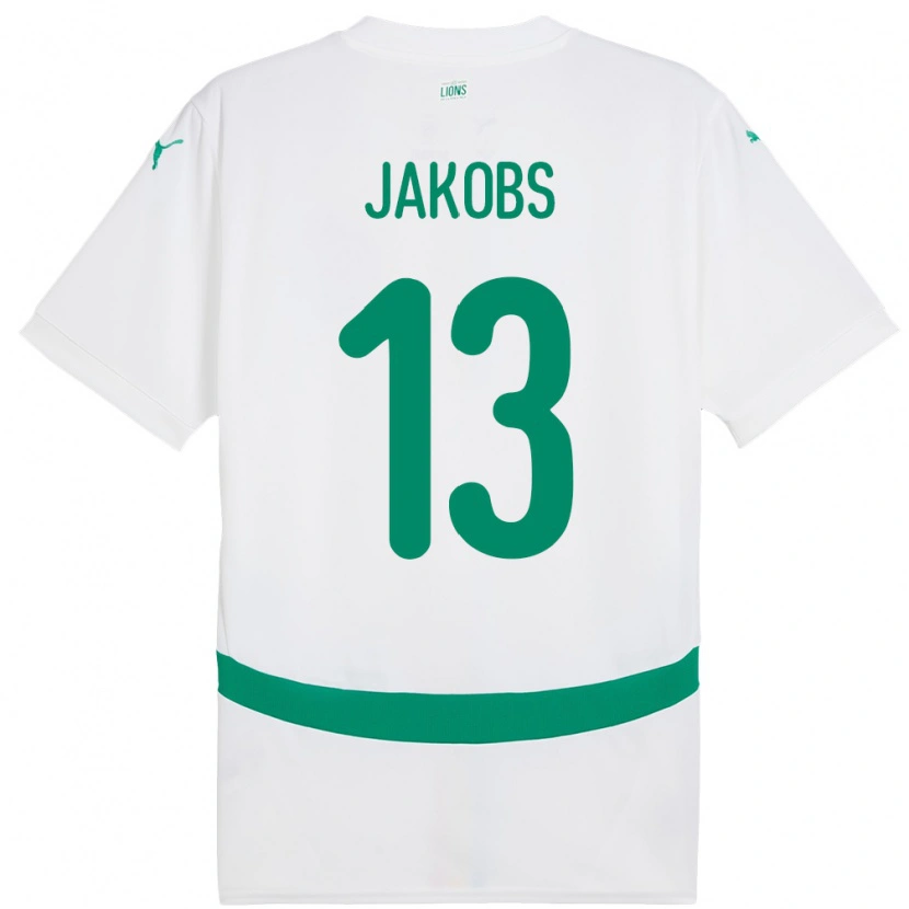 Danxen Kvinnor Senegal Ismail Jakobs #13 Vit Hemmatröja Matchtröjor 24-26 Tröjor T-Tröja