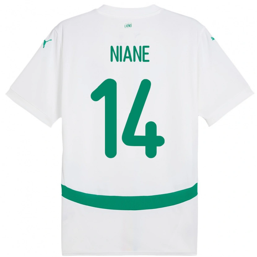 Danxen Kvinnor Senegal Ibrahima Niane #14 Vit Hemmatröja Matchtröjor 24-26 Tröjor T-Tröja