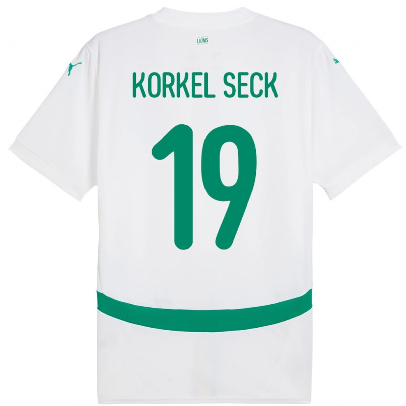 Danxen Kvinnor Senegal Bineta Korkel Seck #19 Vit Hemmatröja Matchtröjor 24-26 Tröjor T-Tröja