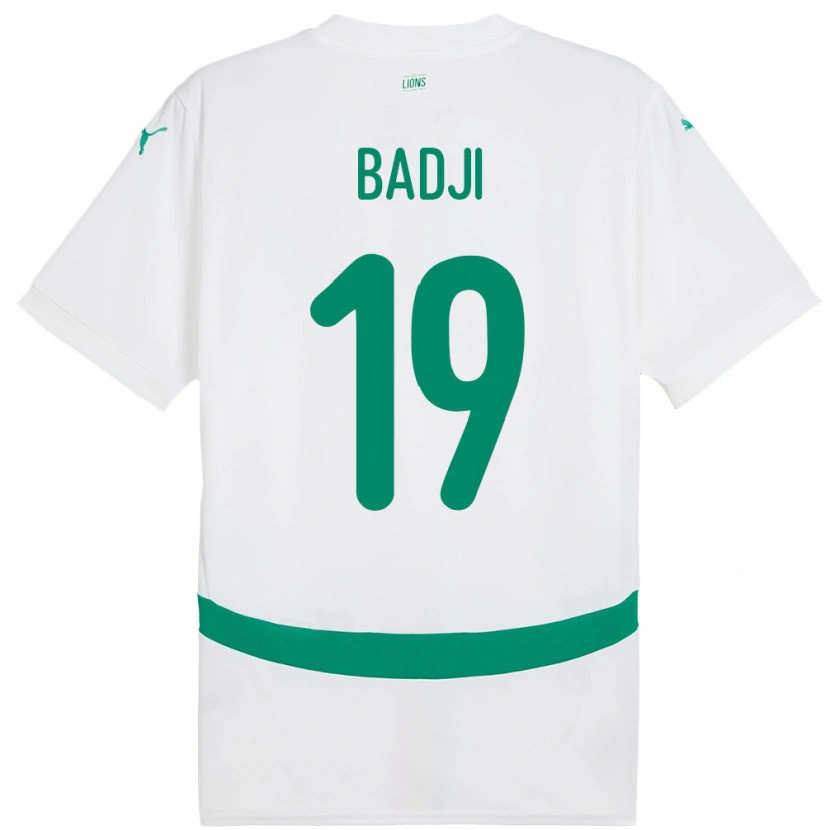 Danxen Kvinnor Senegal Youssouph Badji #19 Vit Hemmatröja Matchtröjor 24-26 Tröjor T-Tröja