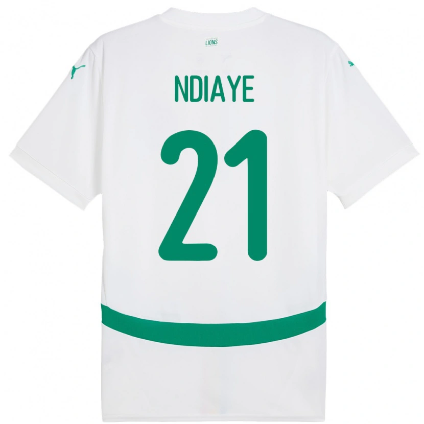 Danxen Kvinnor Senegal Iliman Ndiaye #21 Vit Hemmatröja Matchtröjor 24-26 Tröjor T-Tröja