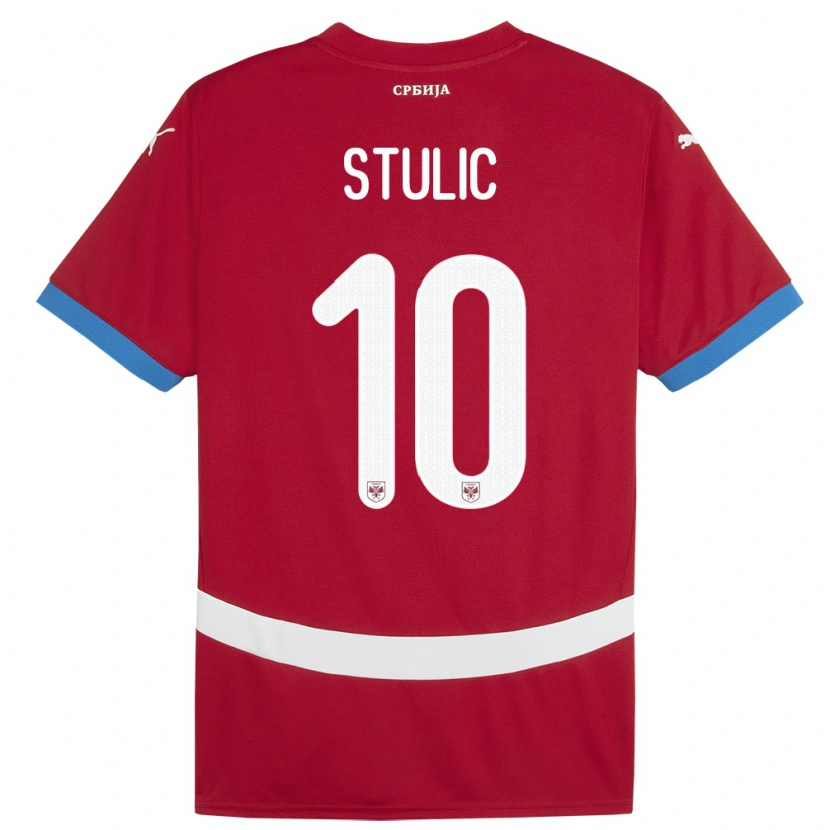 Danxen Kvinnor Serbien Pavle Stulic #10 Röd Hemmatröja Matchtröjor 24-26 Tröjor T-Tröja
