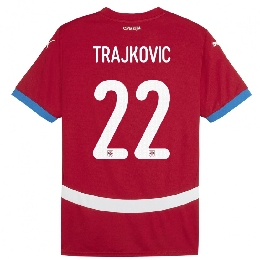 Danxen Kvinnor Serbien Aleksa Trajkovic #22 Röd Hemmatröja Matchtröjor 24-26 Tröjor T-Tröja