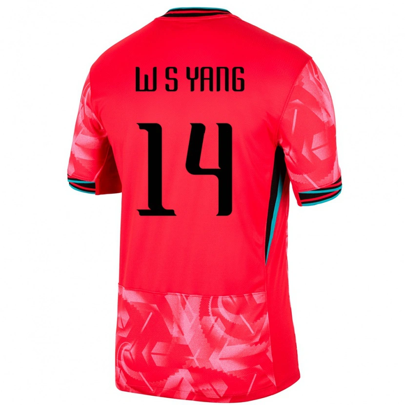 Danxen Kvinnor Sydkorea Si-Woo Yang #14 Röd Hemmatröja Matchtröjor 24-26 Tröjor T-Tröja