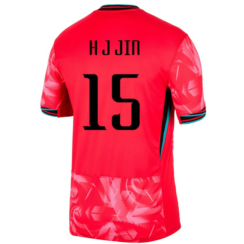 Danxen Kvinnor Sydkorea Jun-Ho Jin #15 Röd Hemmatröja Matchtröjor 24-26 Tröjor T-Tröja