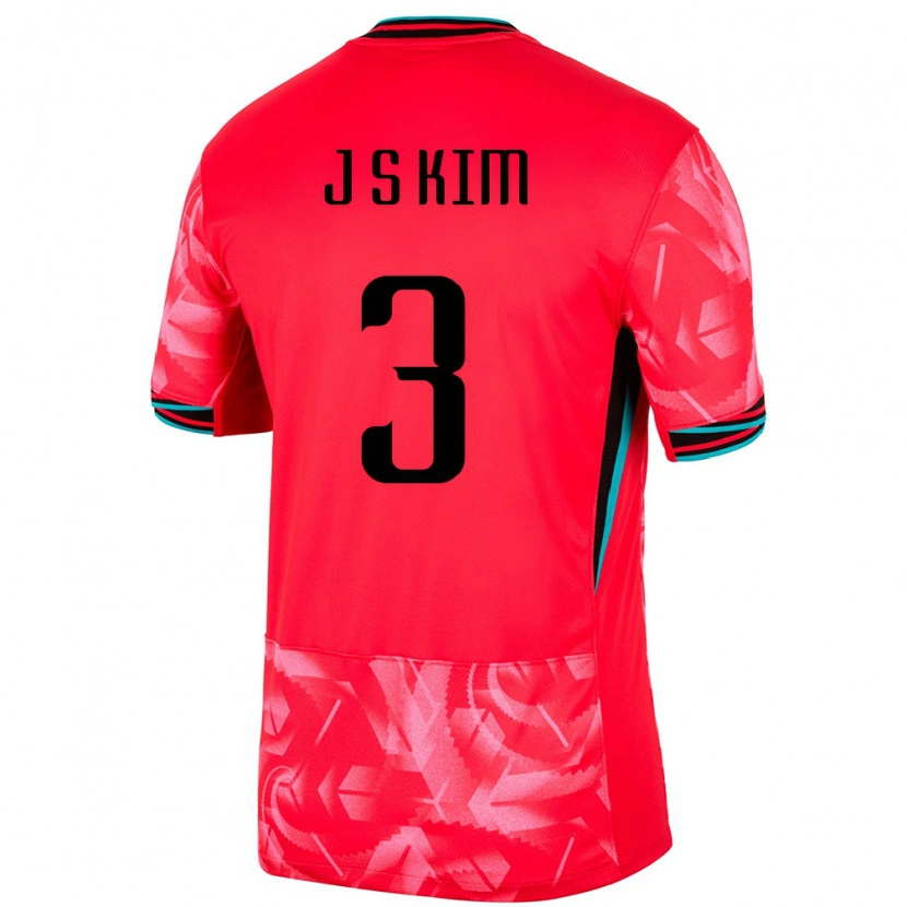 Danxen Kvinnor Sydkorea Jin-Su Kim #3 Röd Hemmatröja Matchtröjor 24-26 Tröjor T-Tröja