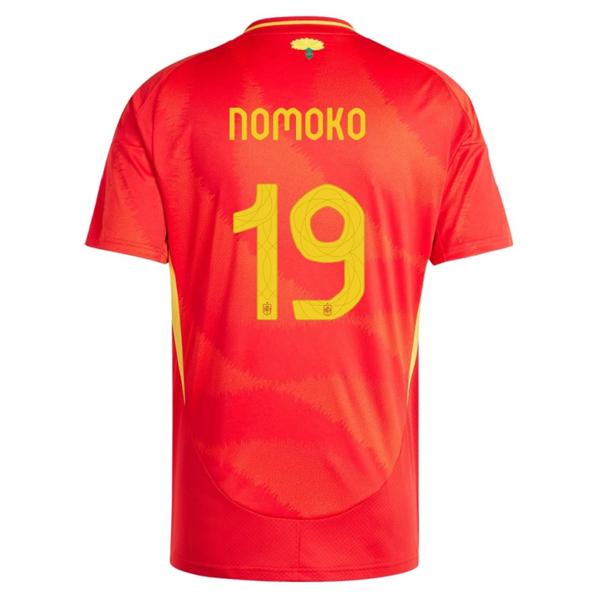 Danxen Kvinnor Spanien Sama Nomoko #19 Röd Hemmatröja Matchtröjor 24-26 Tröjor T-Tröja
