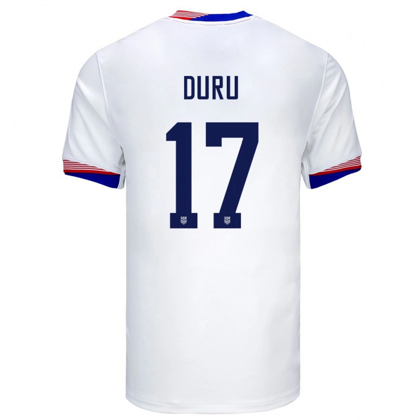 Danxen Kvinnor Usa Leo Duru #17 Vit Hemmatröja Matchtröjor 24-26 Tröjor T-Tröja