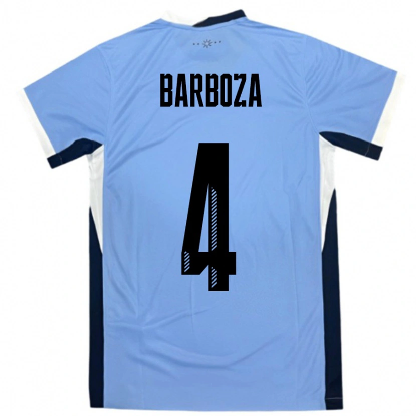 Danxen Kvinnor Uruguay Brian Barboza #4 Vit Svart Hemmatröja Matchtröjor 24-26 Tröjor T-Tröja