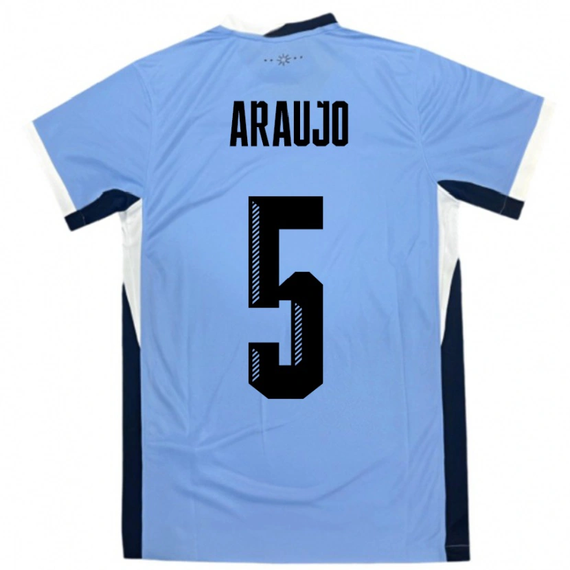Danxen Kvinnor Uruguay César Araújo #5 Vit Svart Hemmatröja Matchtröjor 24-26 Tröjor T-Tröja