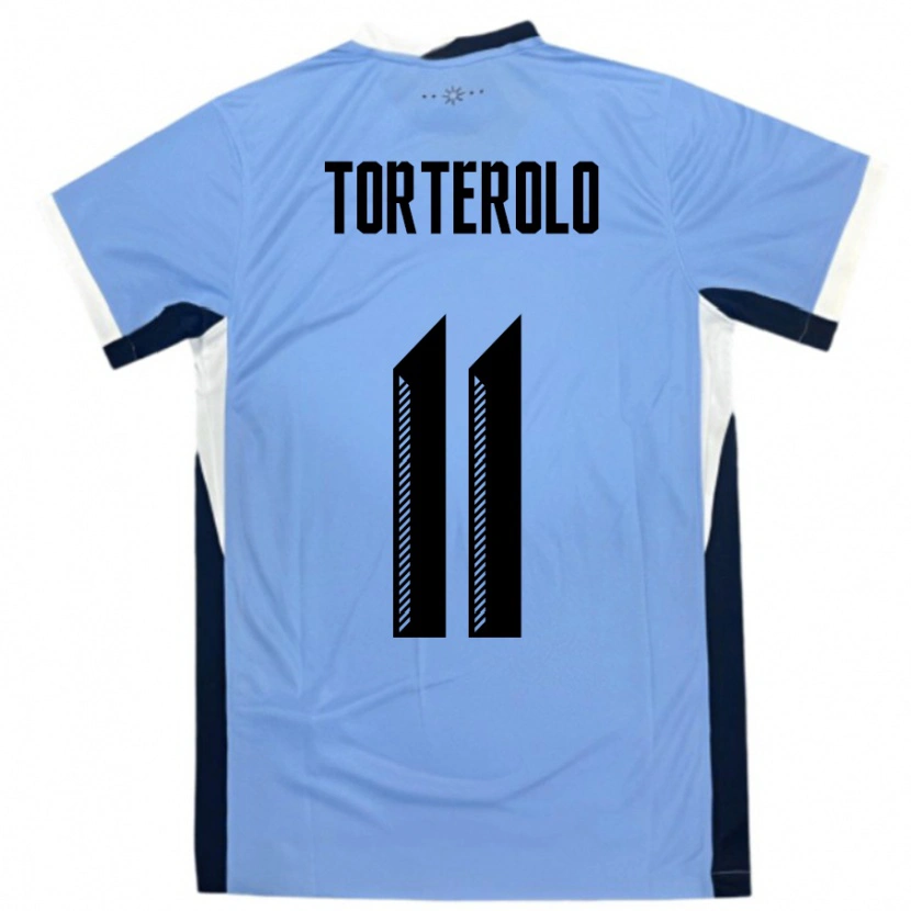 Danxen Kvinnor Uruguay Alan Torterolo #11 Vit Svart Hemmatröja Matchtröjor 24-26 Tröjor T-Tröja