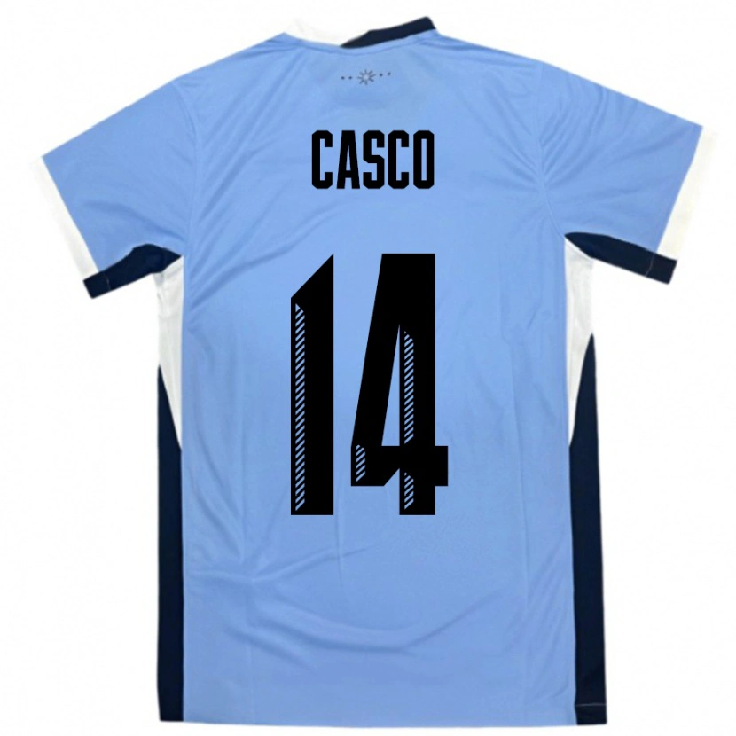 Danxen Kvinnor Uruguay Maximiliano Casco #14 Vit Svart Hemmatröja Matchtröjor 24-26 Tröjor T-Tröja