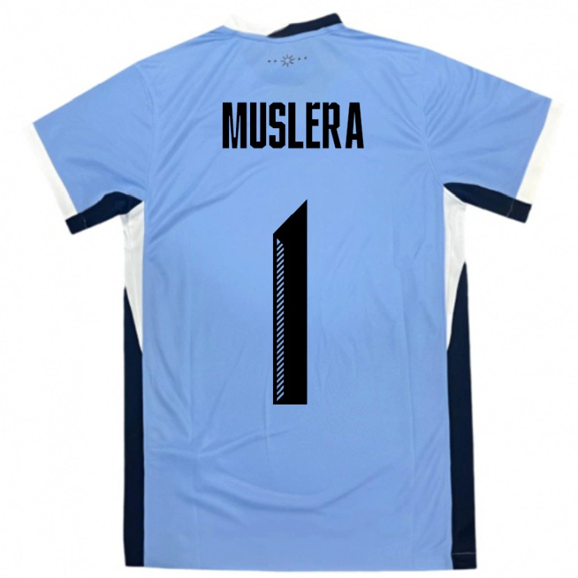 Danxen Kvinnor Uruguay Fernando Muslera #1 Vit Svart Hemmatröja Matchtröjor 24-26 Tröjor T-Tröja