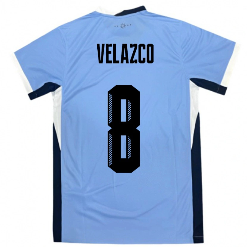 Danxen Kvinnor Uruguay Ximena Velazco #8 Vit Svart Hemmatröja Matchtröjor 24-26 Tröjor T-Tröja