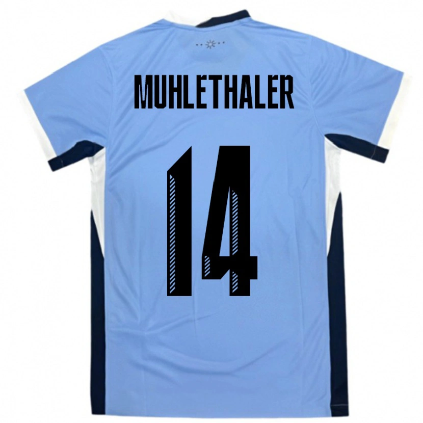 Danxen Kvinnor Uruguay Stiven Muhlethaler #14 Vit Svart Hemmatröja Matchtröjor 24-26 Tröjor T-Tröja