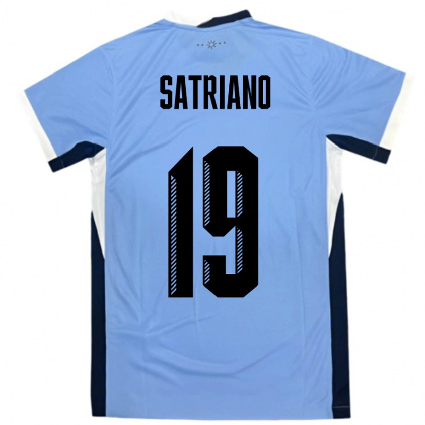 Danxen Kvinnor Uruguay Martin Satriano #19 Vit Svart Hemmatröja Matchtröjor 24-26 Tröjor T-Tröja