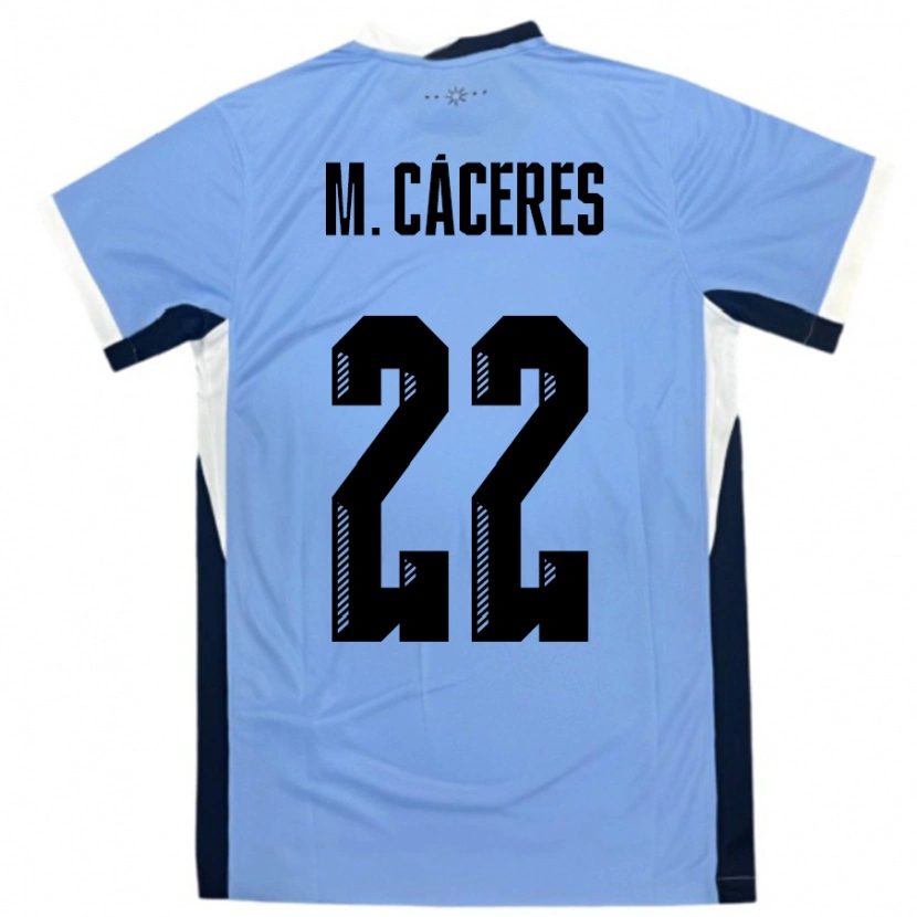 Danxen Kvinnor Uruguay Martin Caceres #22 Vit Svart Hemmatröja Matchtröjor 24-26 Tröjor T-Tröja