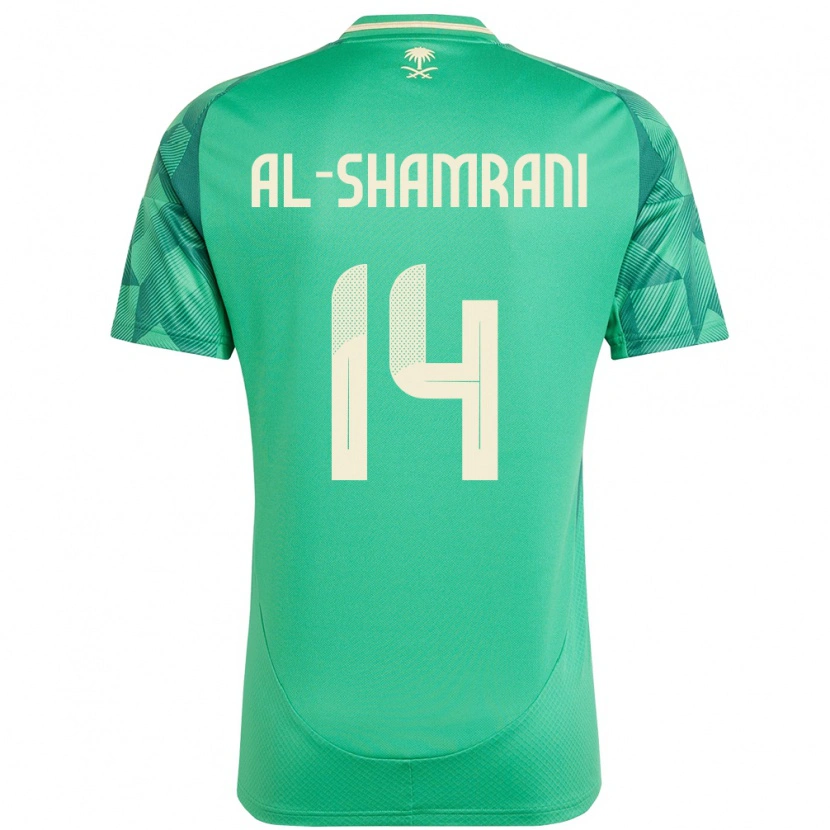 Danxen Kvinnor Saudi-Arabien Farhah Al-Shamrani #14 Grön Hemmatröja Matchtröjor 24-26 Tröjor T-Tröja