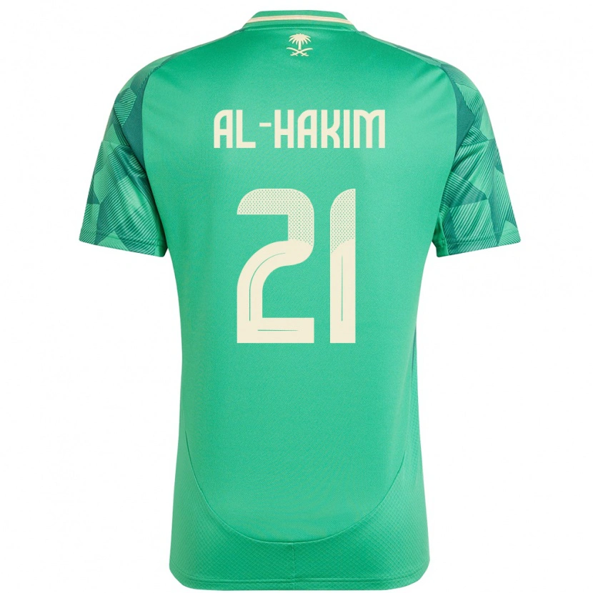 Danxen Kvinnor Saudi-Arabien Mohammed Al-Hakim #21 Grön Hemmatröja Matchtröjor 24-26 Tröjor T-Tröja