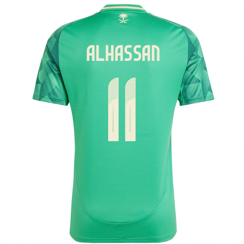 Danxen Kvinnor Saudi-Arabien Abbas Alhassan #11 Grön Hemmatröja Matchtröjor 24-26 Tröjor T-Tröja
