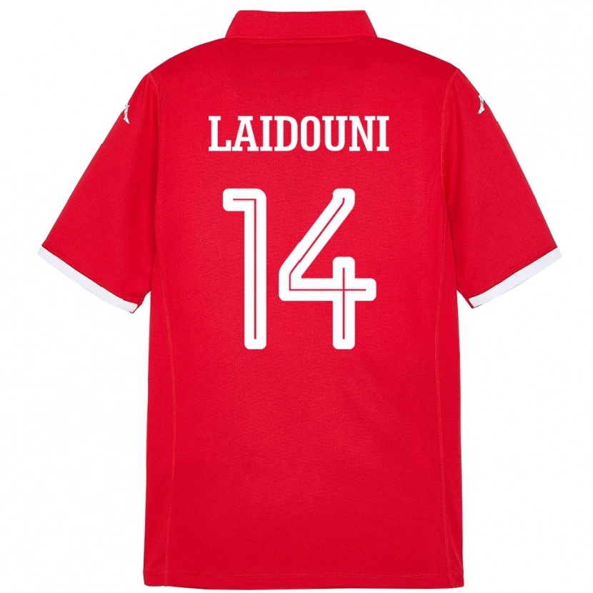 Danxen Kvinnor Tunisien Aïssa Laïdouni #14 Röd Hemmatröja Matchtröjor 24-26 Tröjor T-Tröja