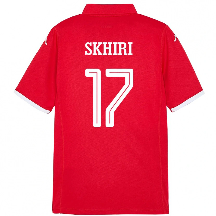 Danxen Kvinnor Tunisien Ellyes Skhiri #17 Röd Hemmatröja Matchtröjor 24-26 Tröjor T-Tröja
