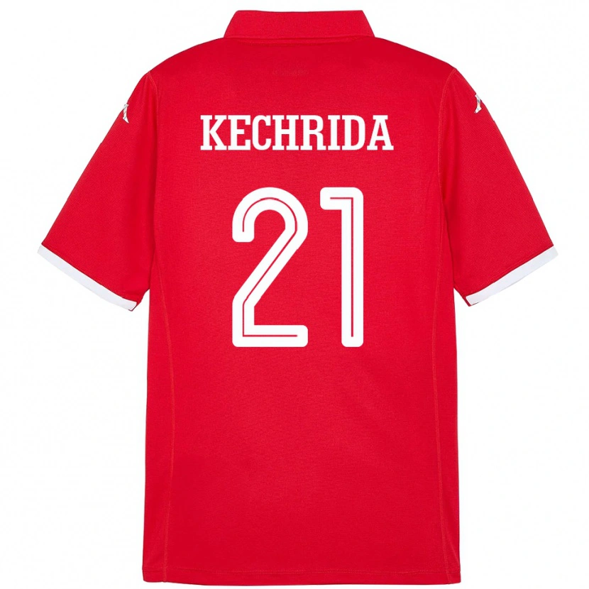 Danxen Kvinnor Tunisien Wajdi Kechrida #21 Röd Hemmatröja Matchtröjor 24-26 Tröjor T-Tröja