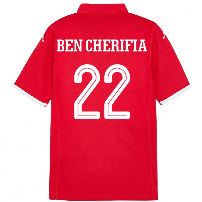 Danxen Kvinnor Tunisien Moez Ben Cherifia #22 Röd Hemmatröja Matchtröjor 24-26 Tröjor T-Tröja