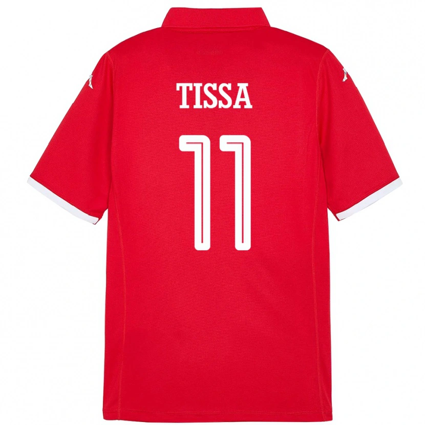 Danxen Kvinnor Tunisien Wassim Tissa #11 Röd Hemmatröja Matchtröjor 24-26 Tröjor T-Tröja