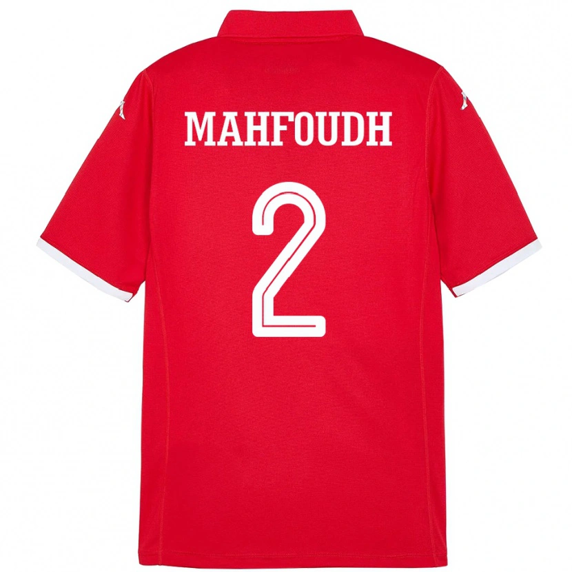Danxen Kvinnor Tunisien Dhikra Mahfoudh #2 Röd Hemmatröja Matchtröjor 24-26 Tröjor T-Tröja
