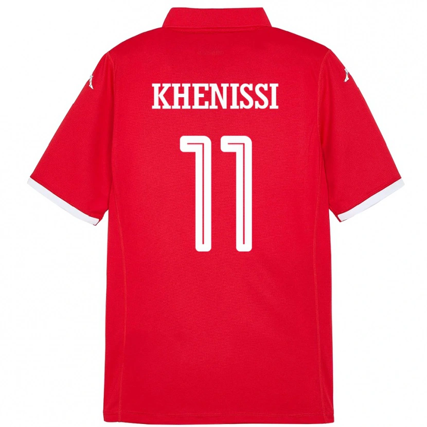Danxen Kvinnor Tunisien Taha Yassine Khenissi #11 Röd Hemmatröja Matchtröjor 24-26 Tröjor T-Tröja