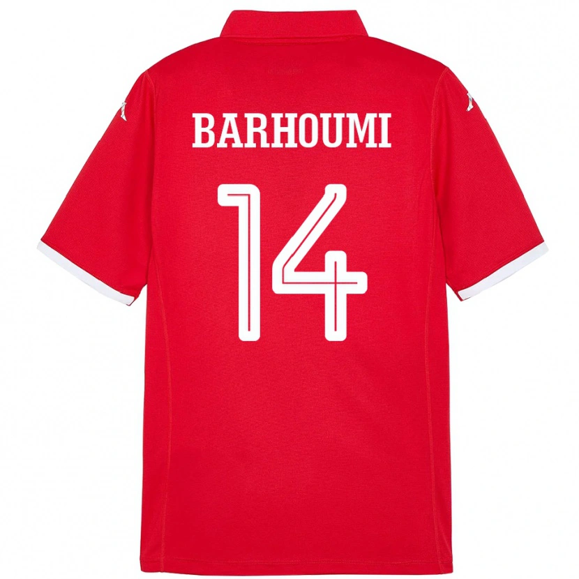 Danxen Kvinnor Tunisien Salah Barhoumi #14 Röd Hemmatröja Matchtröjor 24-26 Tröjor T-Tröja