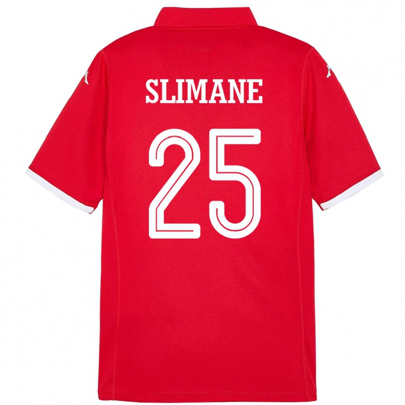 Danxen Kvinnor Tunisien Anis Ben Slimane #25 Röd Hemmatröja Matchtröjor 24-26 Tröjor T-Tröja