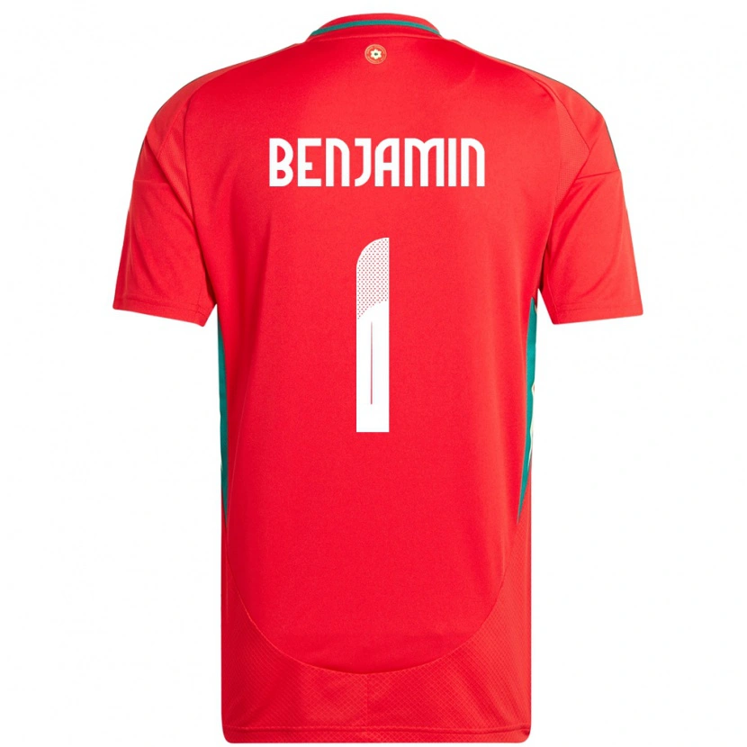 Danxen Kvinnor Wales Lewys Benjamin #1 Röd Hemmatröja Matchtröjor 24-26 Tröjor T-Tröja