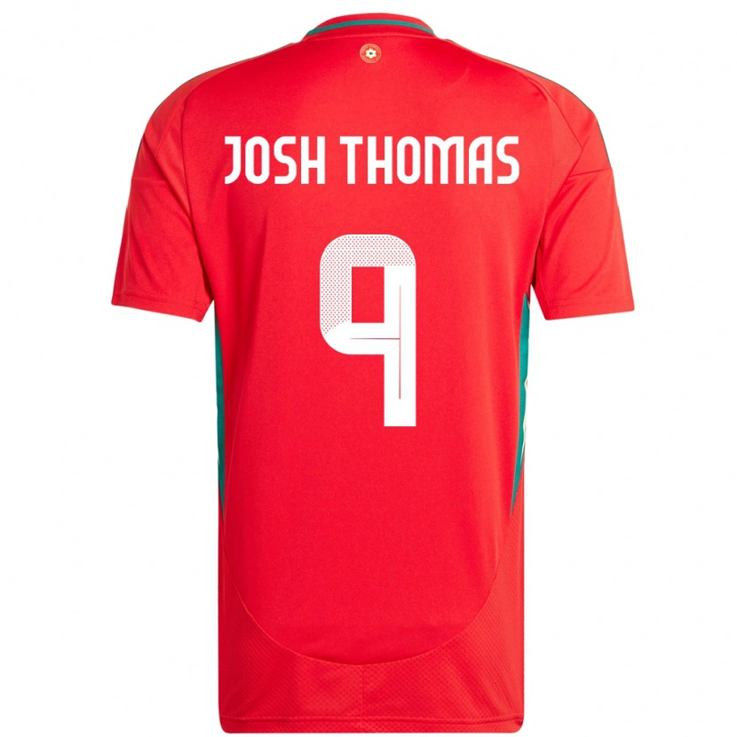 Danxen Kvinnor Wales Josh Thomas #9 Röd Hemmatröja Matchtröjor 24-26 Tröjor T-Tröja