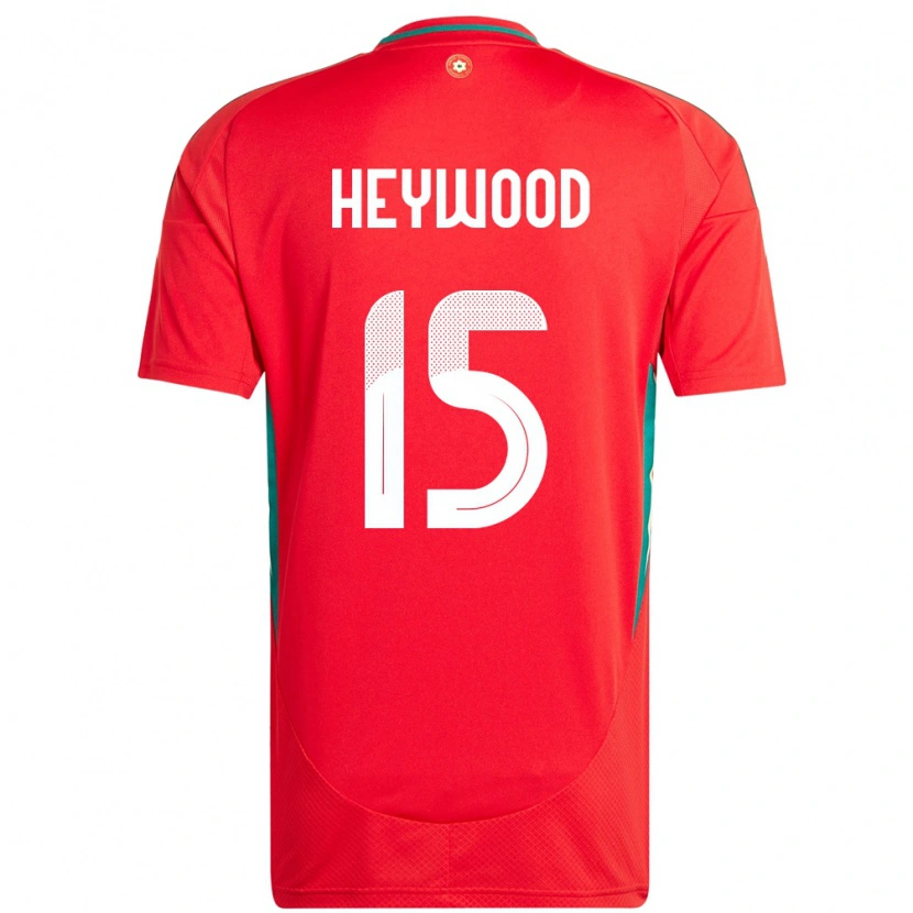 Danxen Kvinnor Wales Carter Heywood #15 Röd Hemmatröja Matchtröjor 24-26 Tröjor T-Tröja