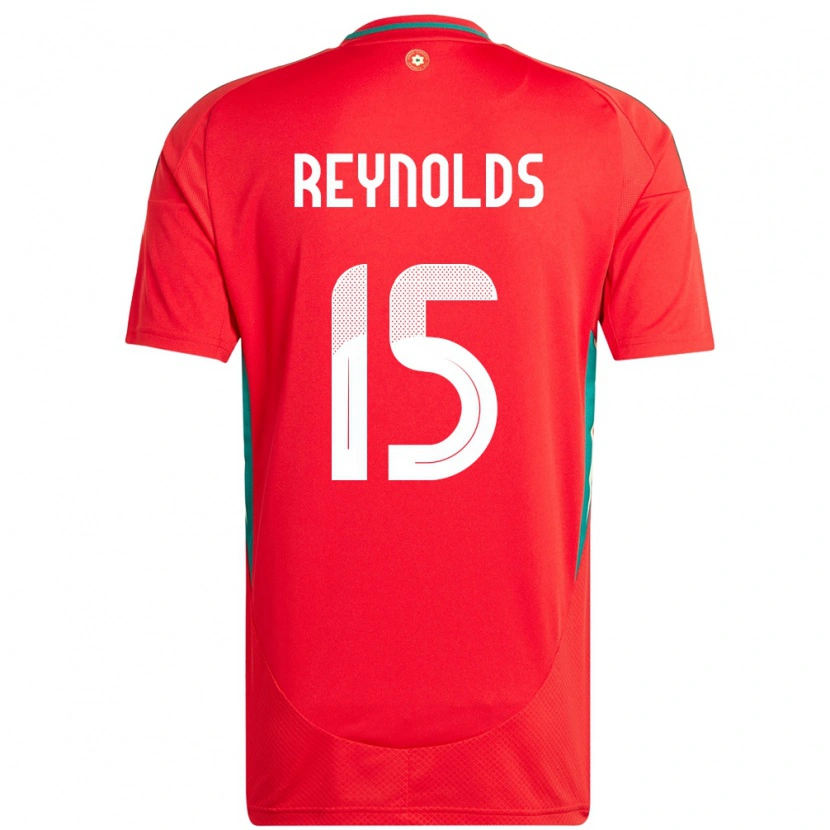 Danxen Kvinnor Wales Oliver Reynolds #15 Röd Hemmatröja Matchtröjor 24-26 Tröjor T-Tröja
